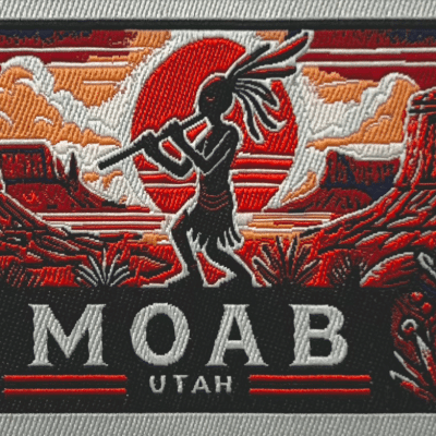 Flute Player Woven patch