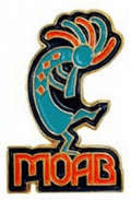 Kokopelli cutout pin
