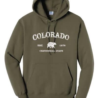 Adult Hoodie, Green Bear S25-4-1