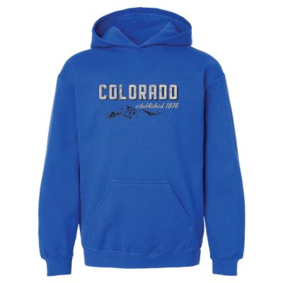 Yth Hoodie, Blue, Mtn