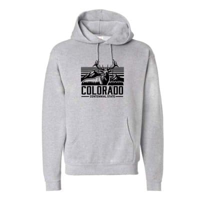 Adult Hoodie, Grey Elk S26-1